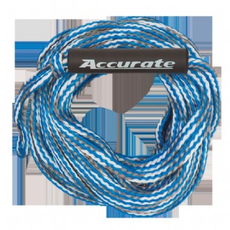 Coiled tube tow rope with 'Accurate' branding on a transparent background