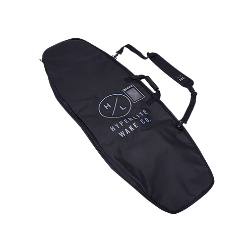 Black wakeboard bag with Hyperlite Wake Co logo on a white background