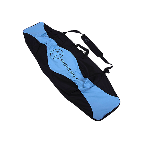 Black and blue wave board bag with Hyperlite Wave logo on a white background