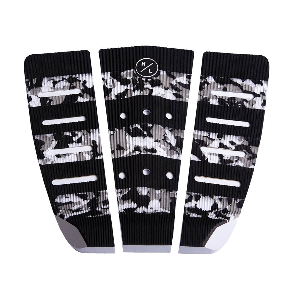 Black and White grip pad for wakesurfers with white 'Hyperlite' branding on a white background 